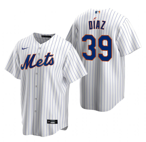 Men's New York Mets #39 Edwin Díaz White Cool Base Stitched Baseball Jersey Men's New York Mets #39 Edwin Díaz White Cool Base Stitched Baseball Jersey