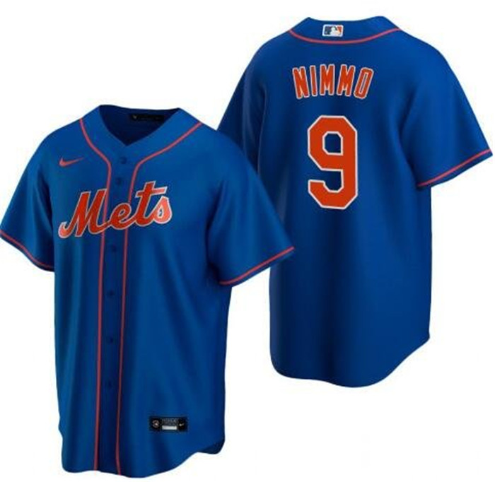 Men's New York Mets #9 Brandon Nimmo Royal Cool Base Stitched Baseball Jersey Men's New York Mets #9 Brandon Nimmo Royal Cool Base Stitched Baseball Jersey