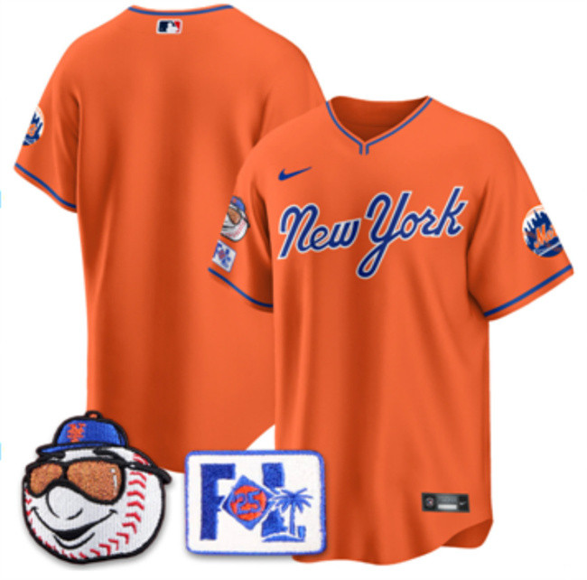 Men's New York Mets Blank Orange 2025 Spring Training Stitched Baseball Jersey Men's New York Mets Blank Orange 2025 Spring Training Stitched Baseball Jersey