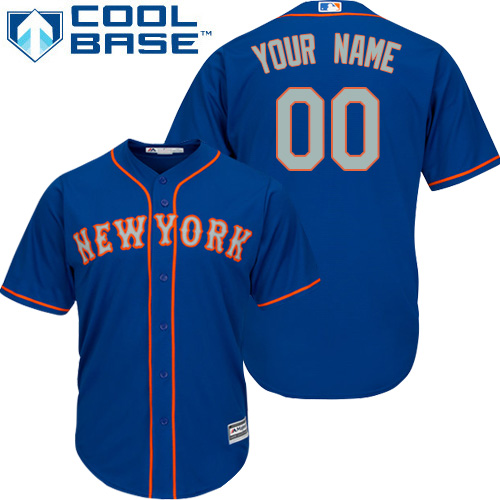 Men's New York Mets Customized Blue With Gray Men's New York Mets Customized Blue With Gray