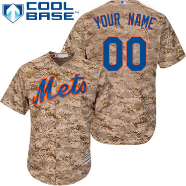 Men's New York Mets Customized Camo Jersey Men's New York Mets Customized Camo Jersey