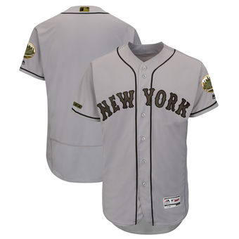 Men's New York Mets Majestic Gray 2018 Memorial Day Authentic Collection Flex Base Team Custom Jersey Men's New York Mets Majestic Gray 2018 Memorial Day Authentic Collection Flex Base Team Custom Jersey