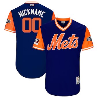 Men's New York Mets Majestic Royal 2018 MLB Little League Classic Authentic Flex Base Custom Jersey Men's New York Mets Majestic Royal 2018 MLB Little League Classic Authentic Flex Base Custom Jersey