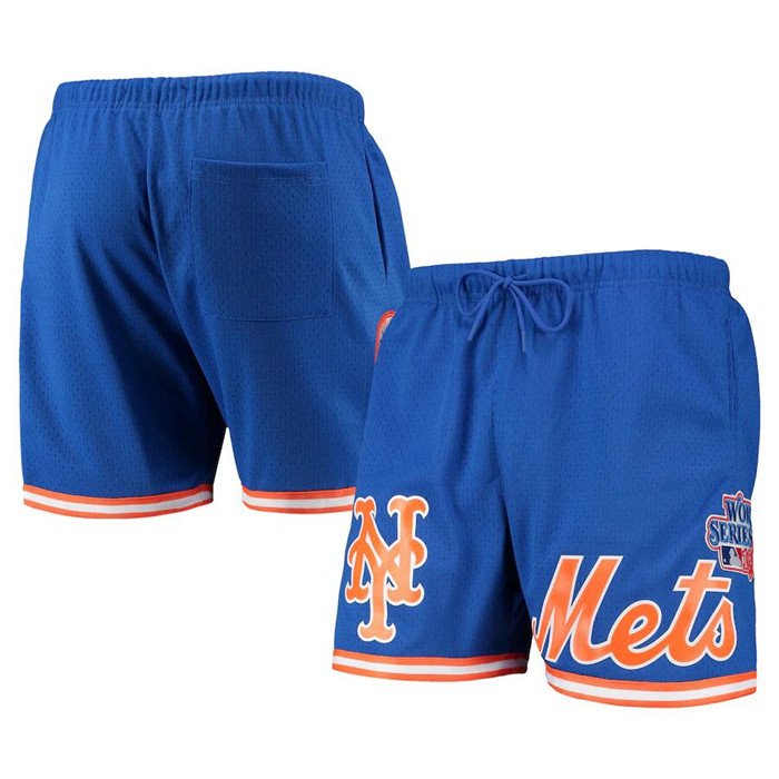 Men's New York Mets Royal Team Logo Mesh Shorts Men's New York Mets Royal Team Logo Mesh Shorts
