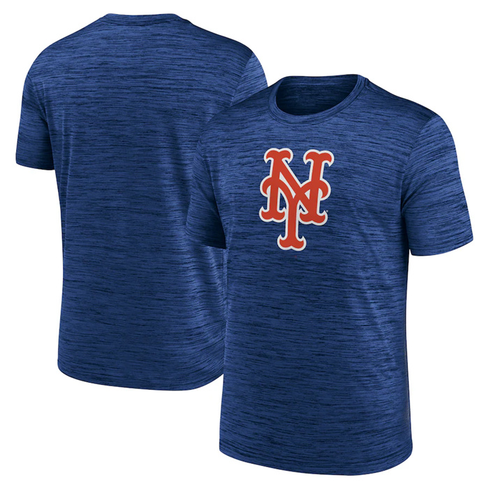 Men's New York Mets Royal Team Logo Velocity Performance T-Shirt Men's New York Mets Royal Team Logo Velocity Performance T-Shirt