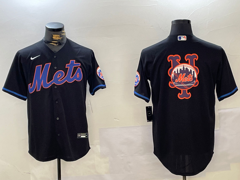 Men's New York Mets Team Big Logo Graphite 2024 City Connect Limited Stitched Baseball Jersey 3 Men's New York Mets Team Big Logo Graphite 2024 City Connect Limited Stitched Baseball Jersey 3