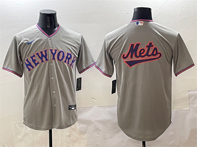 Men's New York Mets Team Big Logo Grey 2025 Limited Stitched Baseball Jersey 1 Men's New York Mets Team Big Logo Grey 2025 Limited Stitched Baseball Jersey 1