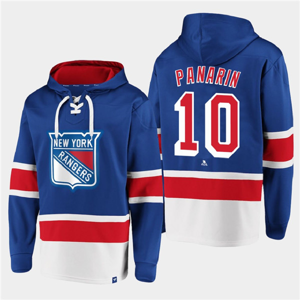 Men's New York Rangers #10 Artemi Panarin Royal All Stitched Sweatshirt Hoodie Men's New York Rangers #10 Artemi Panarin Royal All Stitched Sweatshirt Hoodie