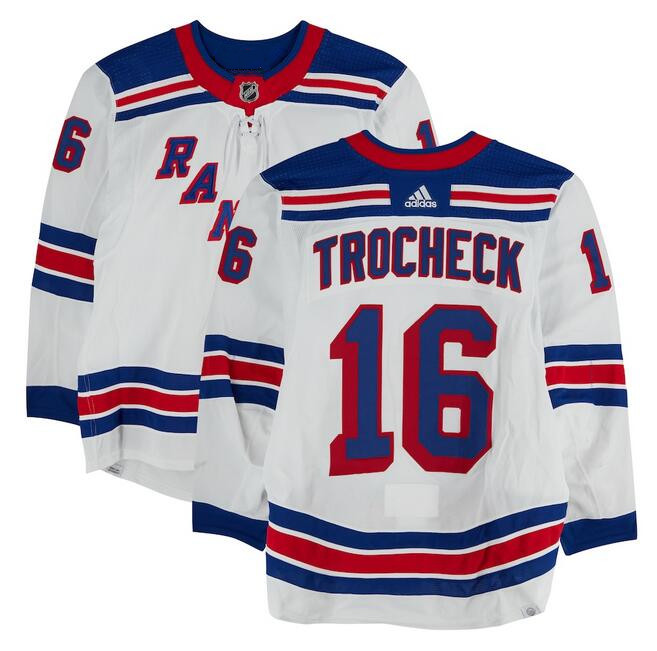 Men's New York Rangers #16 Vincent Trocheck White Stitched Hockey Jersey Men's New York Rangers #16 Vincent Trocheck White Stitched Hockey Jersey