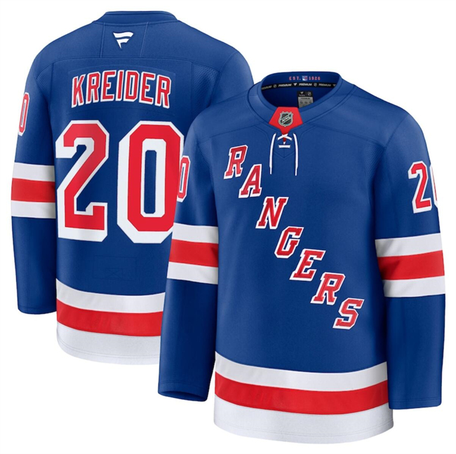 Men's New York Rangers #20 Chris Kreider Royal 2024-25 Home Stitched Jersey Men's New York Rangers #20 Chris Kreider Royal 2024-25 Home Stitched Jersey