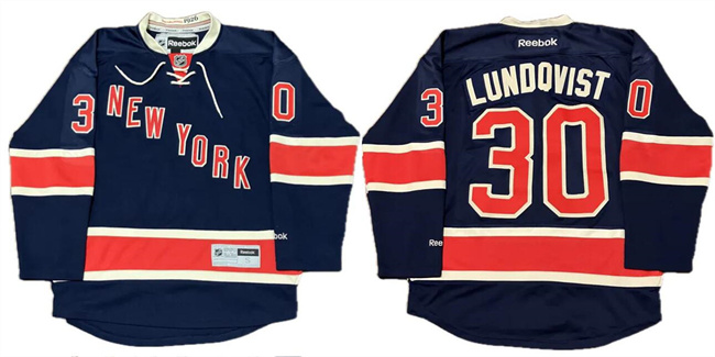 Men's New York Rangers #30 Henrik Lundqvist Navy Stitched Hockey Jersey Men's New York Rangers #30 Henrik Lundqvist Navy Stitched Hockey Jersey