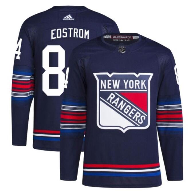 Men's New York Rangers #84 Adam Edstrom Navy Stitched Jersey Men's New York Rangers #84 Adam Edstrom Navy Stitched Jersey