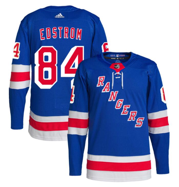 Men's New York Rangers #84 Adam Edstrom Royal Stitched Jersey Men's New York Rangers #84 Adam Edstrom Royal Stitched Jersey