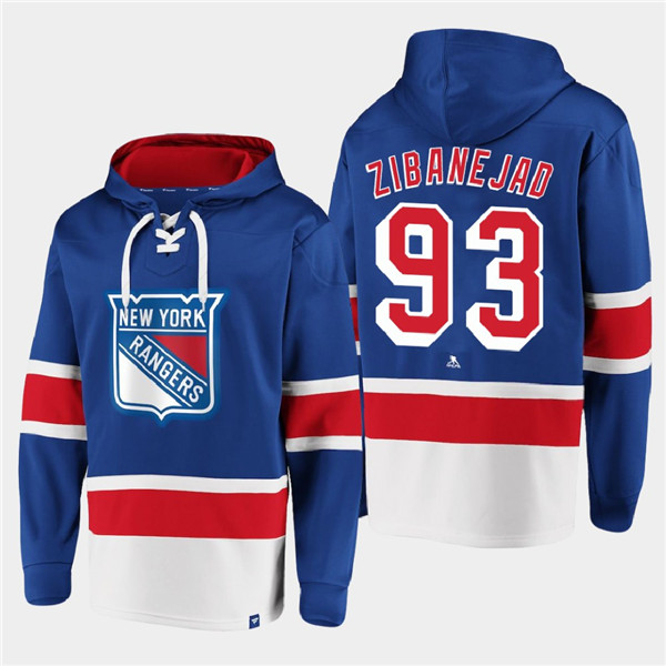 Men's New York Rangers #93 Mika Zibanejad Royal All Stitched Sweatshirt Hoodie Men's New York Rangers #93 Mika Zibanejad Royal All Stitched Sweatshirt Hoodie