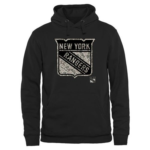 Men's New York Rangers Black Rink Warrior Pullover Hoodie Men's New York Rangers Black Rink Warrior Pullover Hoodie