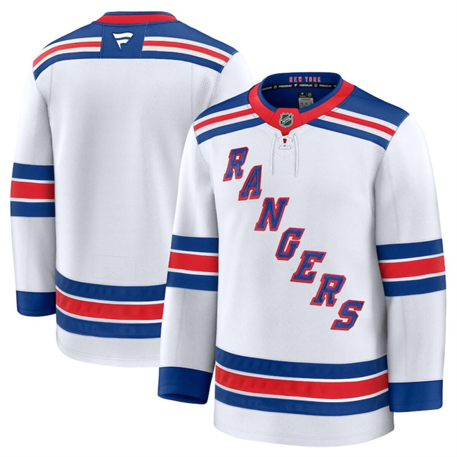 Men's New York Rangers Blank White 2024-25 Away Stitched Hockey Jersey Men's New York Rangers Blank White 2024-25 Away Stitched Hockey Jersey