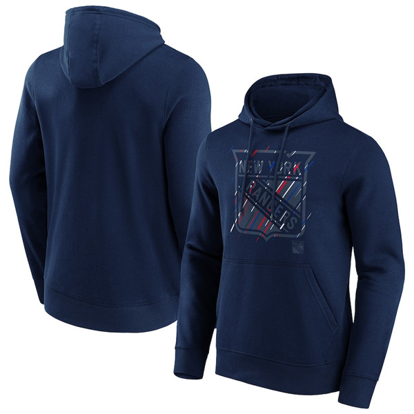 Men's New York Rangers Navy Etch Hoodie Men's New York Rangers Navy Etch Hoodie