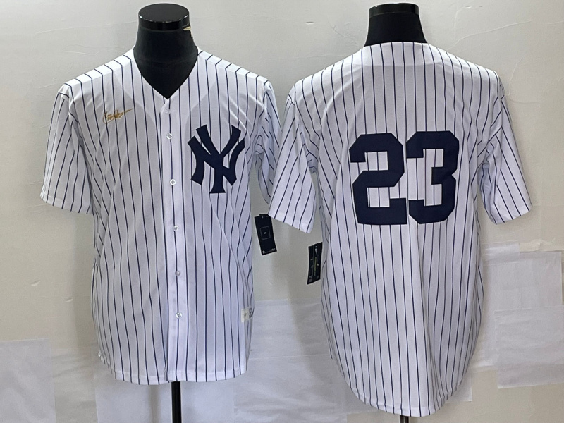 Men's New York Yankees #23 Don Mattingly White Cool Base Stitched Baseball Jersey Men's New York Yankees #23 Don Mattingly White Cool Base Stitched Baseball Jersey