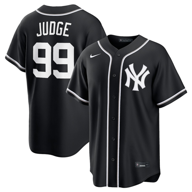 Men's New York Yankees #99 Aaron Judge 2026 Fashion Replica Black Out Stitched Baseball Jersey Men's New York Yankees #99 Aaron Judge 2026 Fashion Replica Black Out Stitched Baseball Jersey