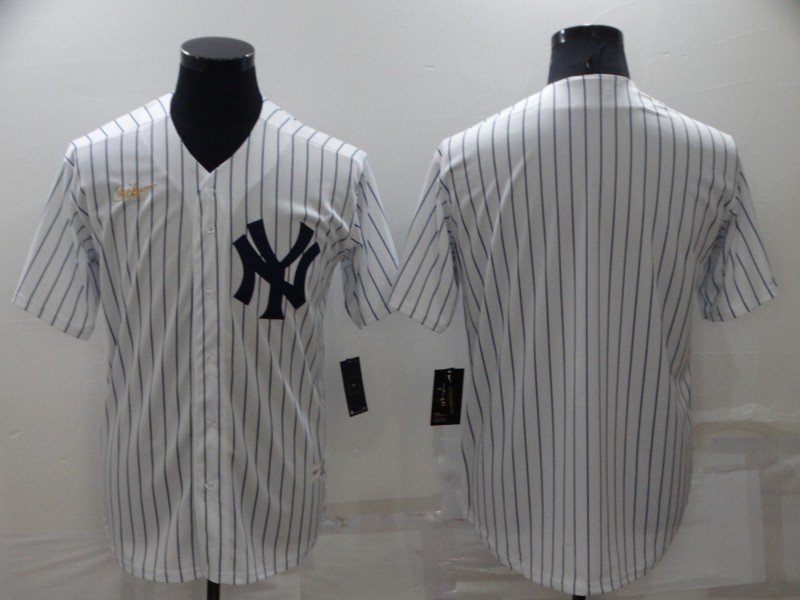 Men's New York Yankees Blank White Cool Base Stitched Jersey