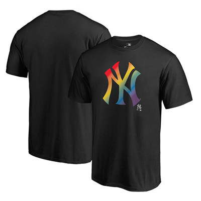 Men's New York Yankees Fanatics Branded Pride Black T-Shirt Men's New York Yankees Fanatics Branded Pride Black T-Shirt