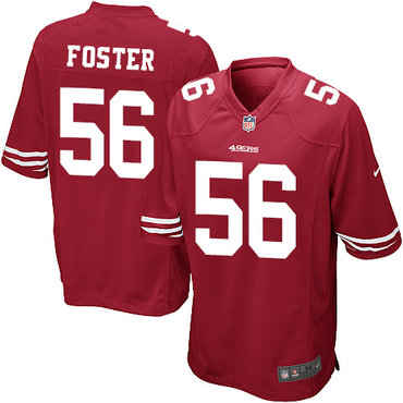 Men's Nike 49ers #56 Reuben Foster Red Stitched NFL Game Jersey Men's Nike 49ers #56 Reuben Foster Red Stitched NFL Game Jersey
