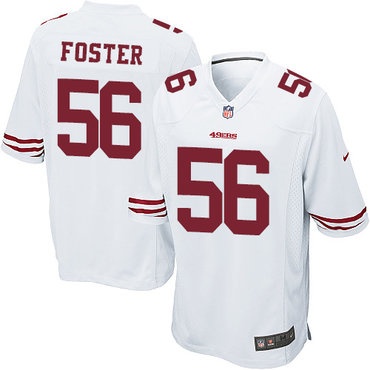 Men's Nike 49ers #56 Reuben Foster White Stitched NFL Game Jersey Men's Nike 49ers #56 Reuben Foster White Stitched NFL Game Jersey