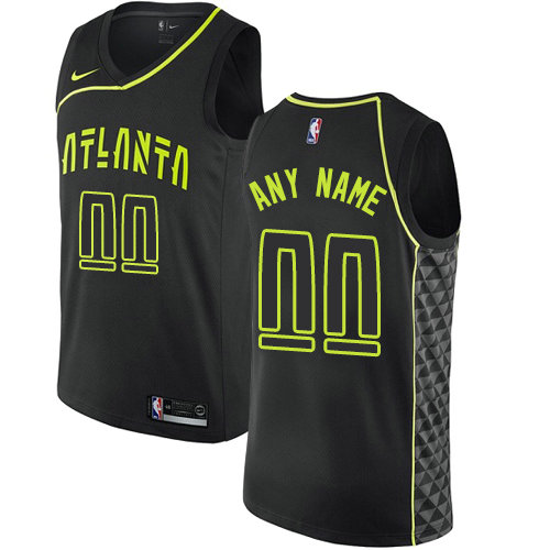 Men's Nike Atlanta Hawks Customized Authentic Black NBA City Edition Jersey Men's Nike Atlanta Hawks Customized Authentic Black NBA City Edition Jersey