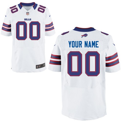 Men's NEW Buffalo Bills Customized Elite White Jerseys Men's NEW Buffalo Bills Customized Elite White Jerseys