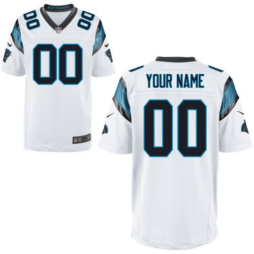 Men's NEW Carolina Panthers Customized Elite White Jerseys Men's NEW Carolina Panthers Customized Elite White Jerseys