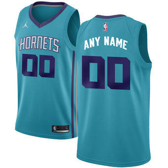 Men's Nike Charlotte Hornets Light Blue NBA Swingman Custom Jersey Men's Nike Charlotte Hornets Light Blue NBA Swingman Custom Jersey