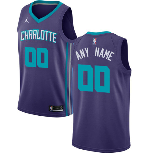 Men's Nike Charlotte Hornets Purple NBA Swingman Custom Jersey Men's Nike Charlotte Hornets Purple NBA Swingman Custom Jersey