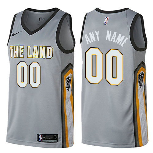 Men's Nike Cleveland Cavaliers Customized Swingman Gray NBA City Edition Jersey Men's Nike Cleveland Cavaliers Customized Swingman Gray NBA City Edition Jersey