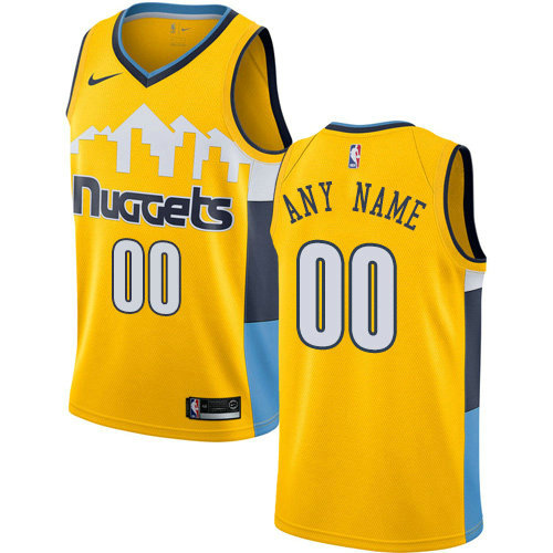 Men's Nike Denver Nuggets Customized Authentic Gold Alternate NBA Statement Edition Jersey Men's Nike Denver Nuggets Customized Authentic Gold Alternate NBA Statement Edition Jersey