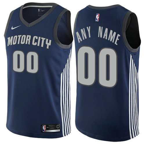 Men's Nike Detroit Pistons Customized Authentic Navy Blue NBA City Edition Jersey Men's Nike Detroit Pistons Customized Authentic Navy Blue NBA City Edition Jersey