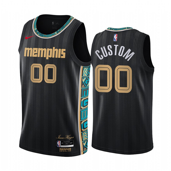 Men's Nike Grizzlies Custom Personalized Swingman Black NBA 2020-21 City Edition Jersey Men's Nike Grizzlies Custom Personalized Swingman Black NBA 2020-21 City Edition Jersey