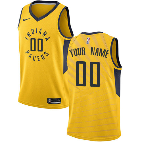 Men's Nike Indiana Pacers Customized Authentic Gold NBA Statement Edition Jersey Men's Nike Indiana Pacers Customized Authentic Gold NBA Statement Edition Jersey