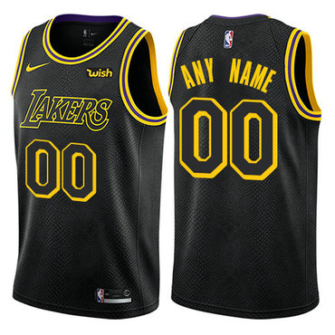 Men's Nike Los Angeles Lakers Customized Swingman Black NBA City Edition Jersey Men's Nike Los Angeles Lakers Customized Swingman Black NBA City Edition Jersey
