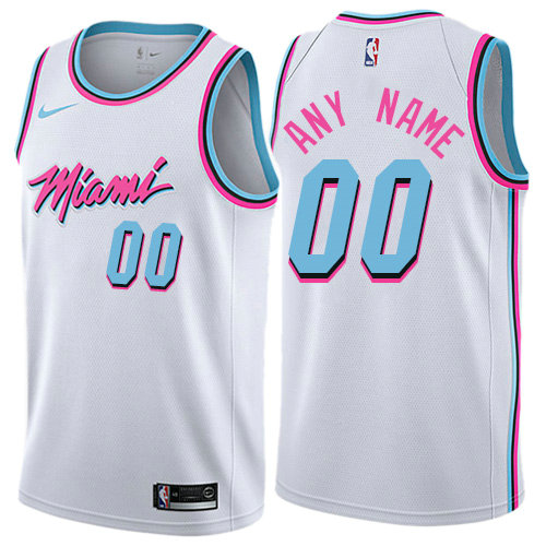 Men's Nike Miami Heat White NBA Swingman City Edition Custom Jersey Men's Nike Miami Heat White NBA Swingman City Edition Custom Jersey