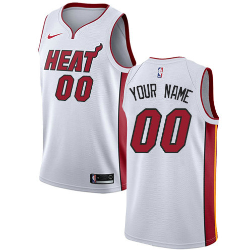 Men's Nike Miami Heat White NBA Swingman Custom Jersey Men's Nike Miami Heat White NBA Swingman Custom Jersey