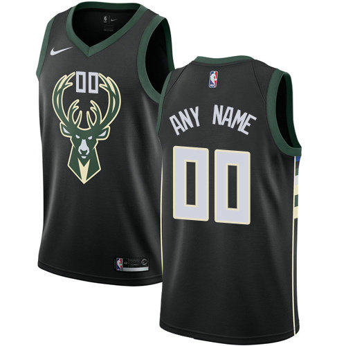 Men's Nike Milwaukee Bucks Customized Swingman Black Alternate NBA Statement Edition Jersey Men's Nike Milwaukee Bucks Customized Swingman Black Alternate NBA Statement Edition Jersey