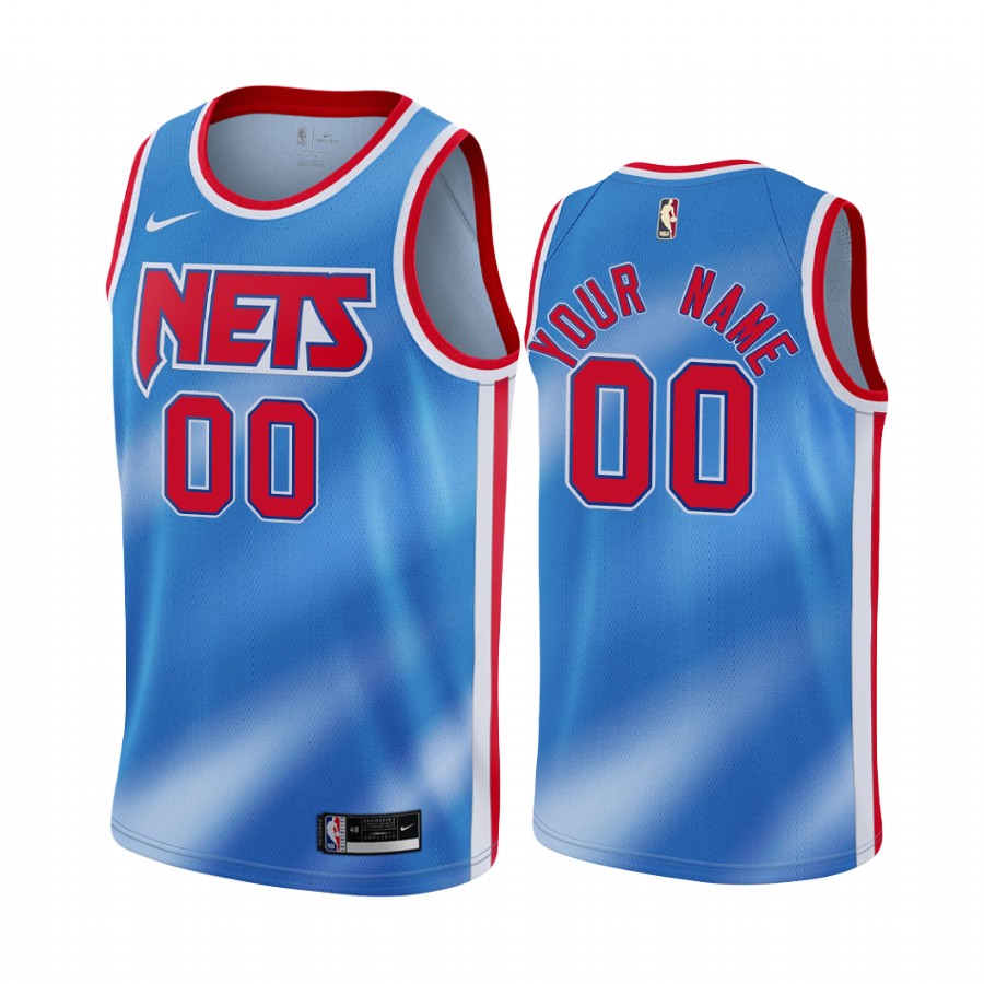 Men's Nike Nets Personalized Blue NBA Swingman Classic Edition Jersey Men's Nike Nets Personalized Blue NBA Swingman Classic Edition Jersey