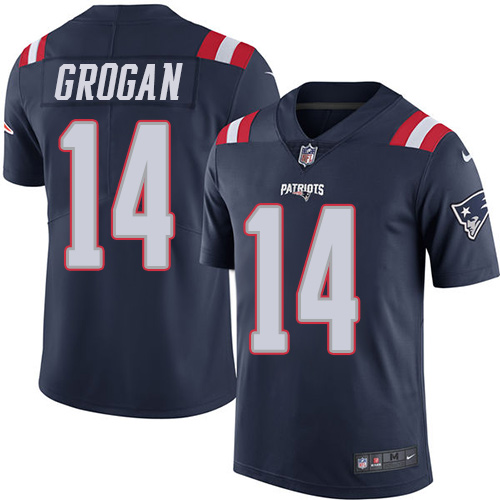 Men's Nike New England Patriots #14 Steve Grogan Limited Navy Blue Rush Vapor Untouchable NFL Jersey Men's Nike New England Patriots #14 Steve Grogan Limited Navy Blue Rush Vapor Untouchable NFL Jersey