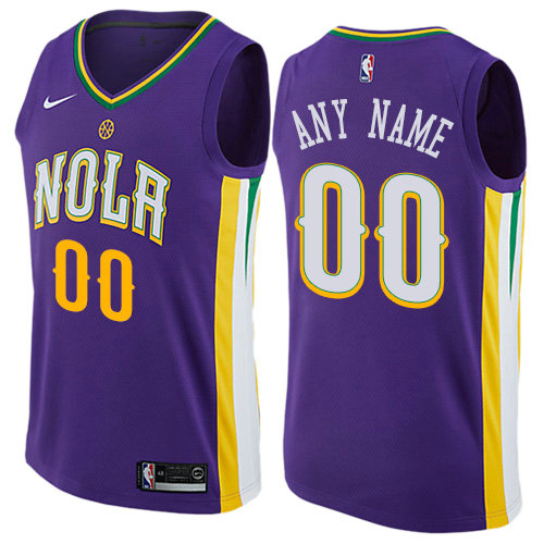 Men's Nike New Orleans Pelicans Customized Authentic Purple NBA City Edition Jersey Men's Nike New Orleans Pelicans Customized Authentic Purple NBA City Edition Jersey