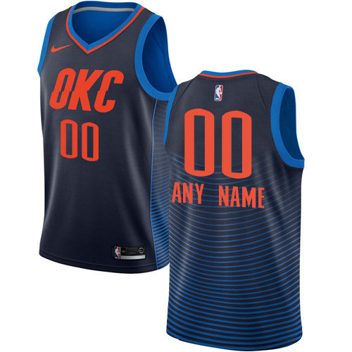 Men's Nike Oklahoma City Thunder Navy Authentic Stitched NBA Custom Jersey Men's Nike Oklahoma City Thunder Navy Authentic Stitched NBA Custom Jersey