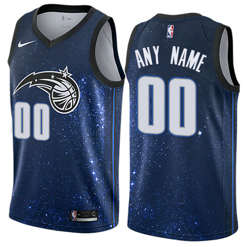 Men's Nike Orlando Magic Customized Authentic Blue NBA City Edition Jersey Men's Nike Orlando Magic Customized Authentic Blue NBA City Edition Jersey