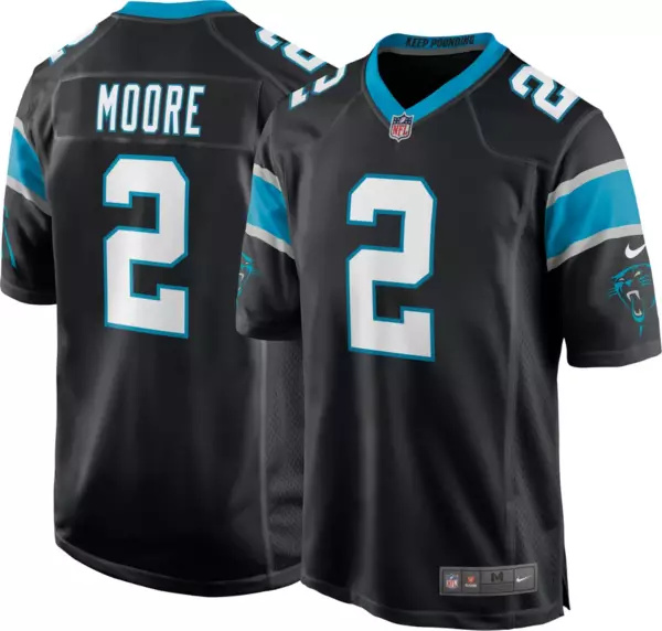 Men's Nike Panthers #2 DJ Moore Black Team Color Stitched NFL Vapor Untouchable Limited Jersey