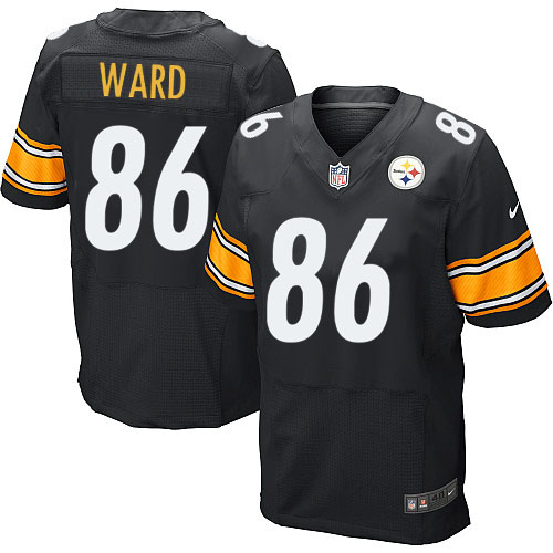 Men's Nike Pittsburgh Steelers #86 Hines Ward Elite Black Team Color NFL Jersey