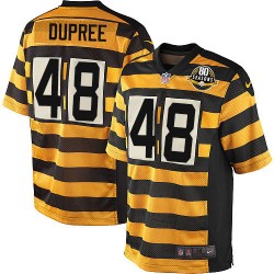 Men's Nike Pittsburgh Steelers Bud Dupree Alternate Throwback 80th Anniversary Elite Jersey (Gold Black)