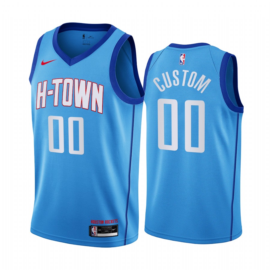 Men's Nike Rockets Personalized Blue NBA Swingman 2020-21 City Edition Jersey Men's Nike Rockets Personalized Blue NBA Swingman 2020-21 City Edition Jersey